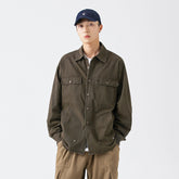 Unisex Jacket Loose Multi-Pocket Workwear Jacket